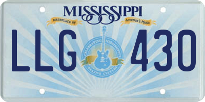 MS license plate LLG430
