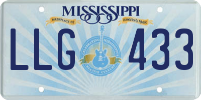 MS license plate LLG433