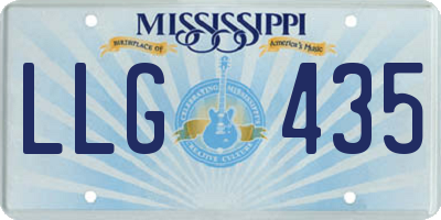MS license plate LLG435