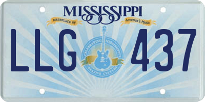 MS license plate LLG437