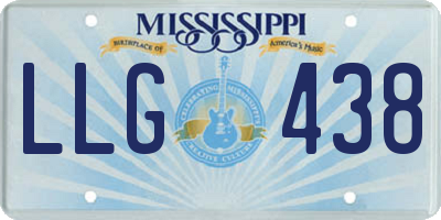 MS license plate LLG438