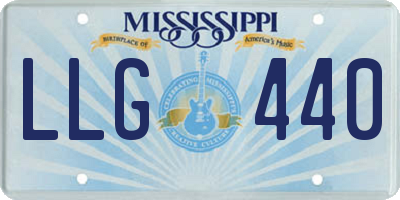 MS license plate LLG440