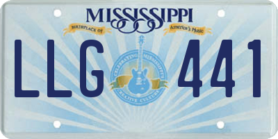 MS license plate LLG441