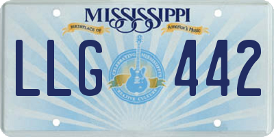 MS license plate LLG442