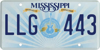 MS license plate LLG443
