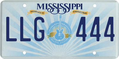 MS license plate LLG444