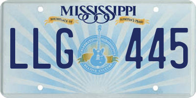 MS license plate LLG445