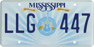MS license plate LLG447