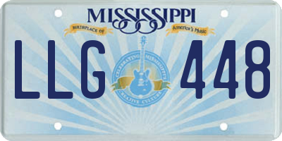 MS license plate LLG448