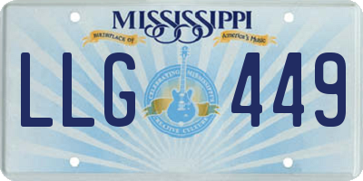 MS license plate LLG449