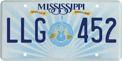 MS license plate LLG452