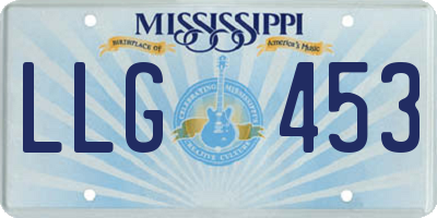 MS license plate LLG453