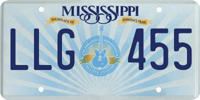 MS license plate LLG455
