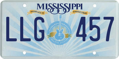 MS license plate LLG457