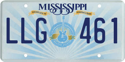 MS license plate LLG461