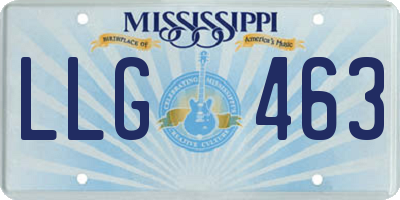 MS license plate LLG463