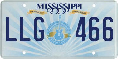 MS license plate LLG466