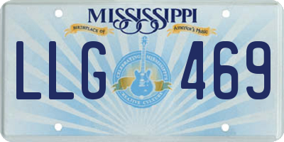 MS license plate LLG469