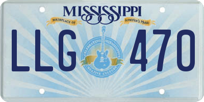 MS license plate LLG470
