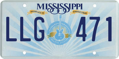 MS license plate LLG471