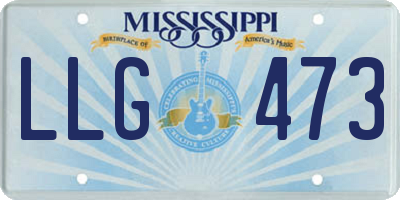 MS license plate LLG473