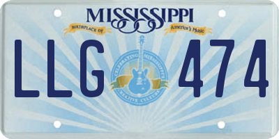 MS license plate LLG474