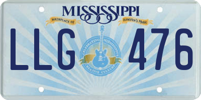 MS license plate LLG476