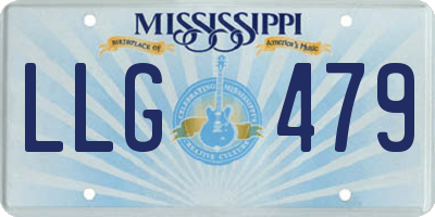 MS license plate LLG479