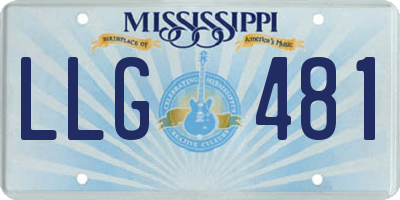 MS license plate LLG481