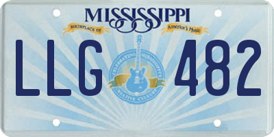 MS license plate LLG482