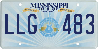 MS license plate LLG483