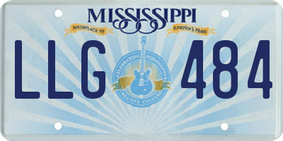 MS license plate LLG484