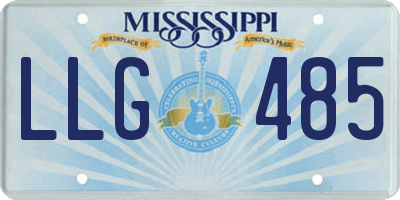 MS license plate LLG485