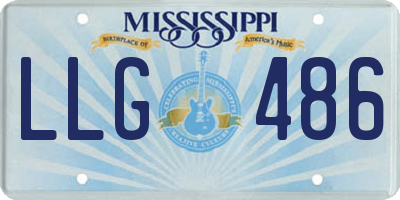 MS license plate LLG486