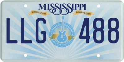 MS license plate LLG488