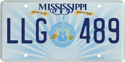 MS license plate LLG489