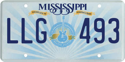 MS license plate LLG493
