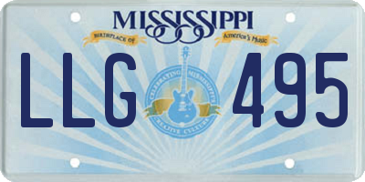 MS license plate LLG495