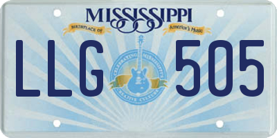 MS license plate LLG505