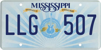 MS license plate LLG507