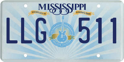 MS license plate LLG511