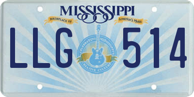 MS license plate LLG514
