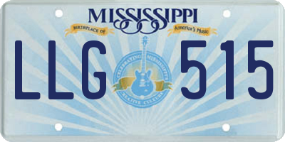MS license plate LLG515