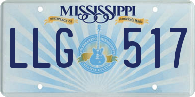 MS license plate LLG517