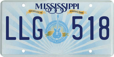 MS license plate LLG518