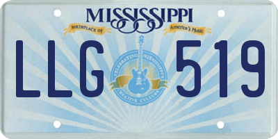 MS license plate LLG519