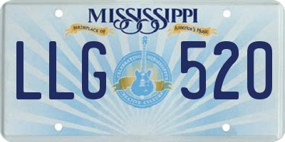 MS license plate LLG520
