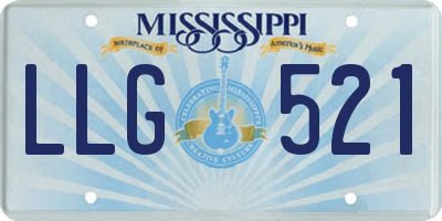 MS license plate LLG521