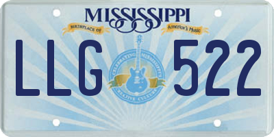 MS license plate LLG522