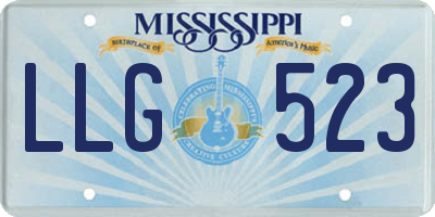 MS license plate LLG523